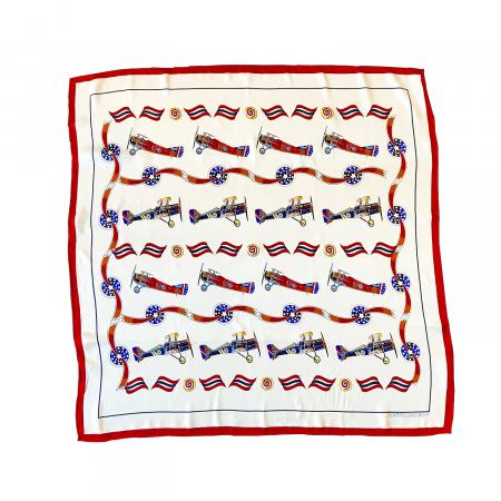 Silk scarf in Spirit of Independence airplane design