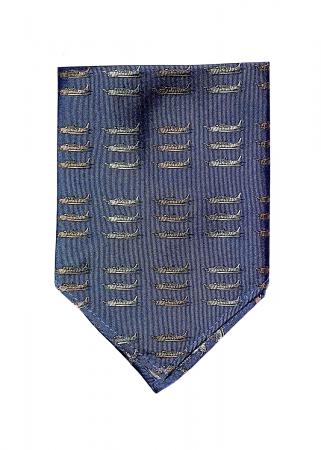 Bonanza airplane pocket square in true blue