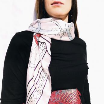 acrobatic biplane silk scarf