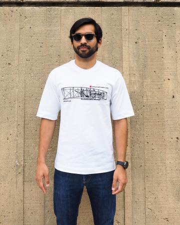 Wright Flyer t-shirt in white 2