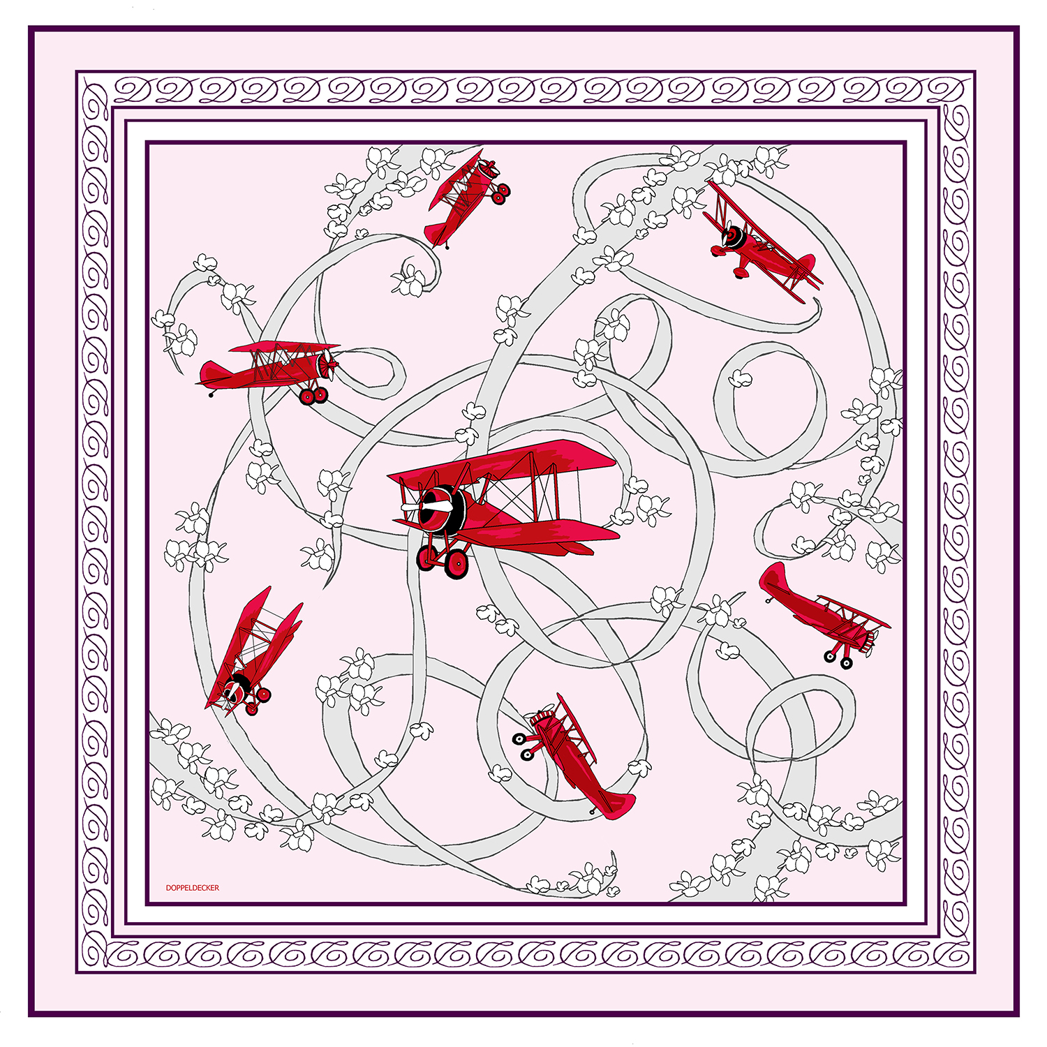 Silk scarf in Acrobatic Biplane