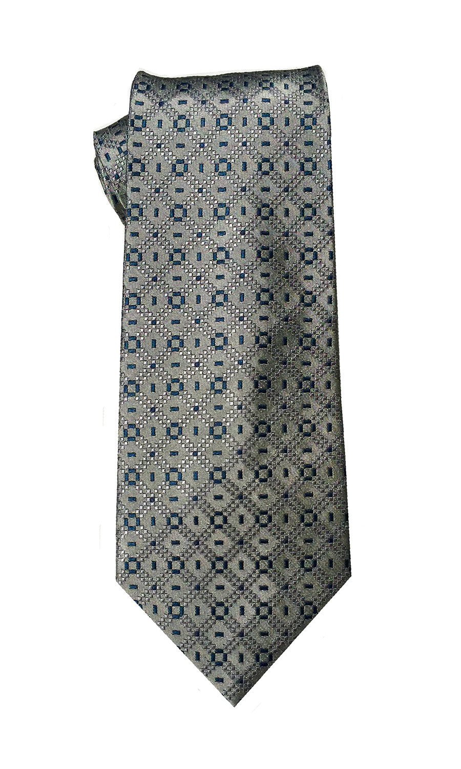 Delta Tango tie in light grey and navy